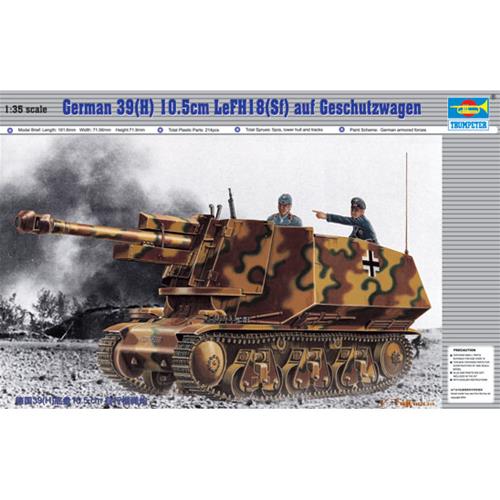 1:35 TRUMPETER KIT German 39(H) 105Mm Auf Geschutzwagen TR00353