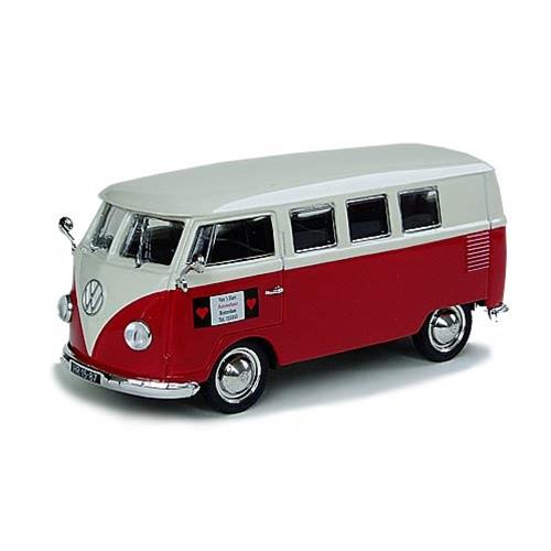 VW T1 KOMBI WHITE & RED NV840216