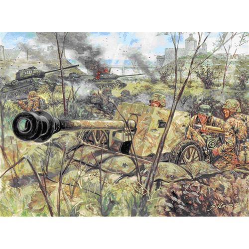 German Pak 40 Gun W/Servant Kit IT6096