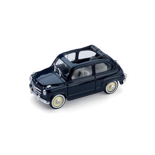 Fiat 600 Convertibile Aperta 1956 Bleu Scuro R248-06 Brumm