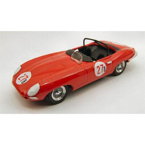 1:43 BEST Jaguar E Type Spider #27 Riverside 1961 Krause Red BE9353