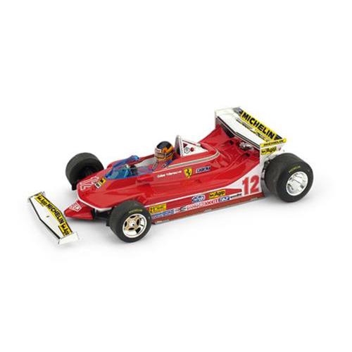 Ferrari 312 T4 Prove Gp Usa Ovest 1979 Gilles Villeneuve #12 + Pilota R578B-CH