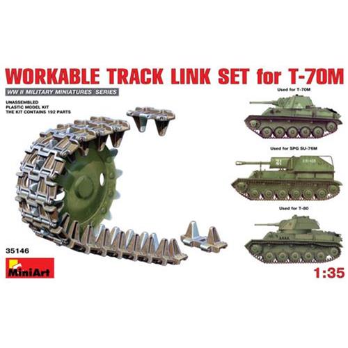 Workable Track Link Set For T-70M Light Tank Kit MIN35146