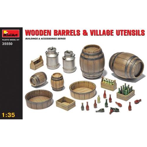Wooden Barrels & Village Utensils Kit MIN35550