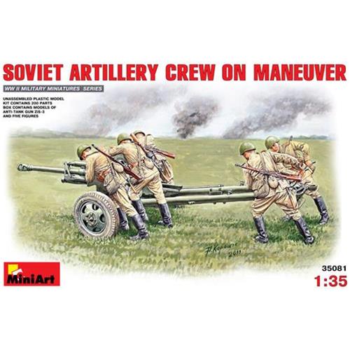 Soviet Artillery Crew On Maneuver Kit MIN35081