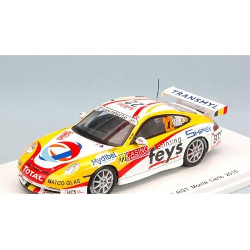 PORSCHE 911 997 Rgt #22 3Rd Rally Montecarlo 2015 M.Duez S.Vyncke White Yellow S4517