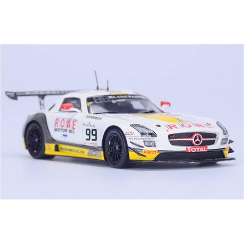 Mercedes Benz Sls Amg Gt3 Team Rowe Racing #99 Spa 2015 N.Bastian S.Dusseldorp D.Juncadella White Yellow Grey SB107