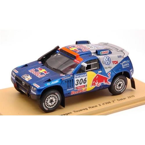 Volkswagen Touareg Race 2 Red Bull #306 2Nd Dakar 2010 Al Attiyah Gottschalk Blue Met Silver S0827