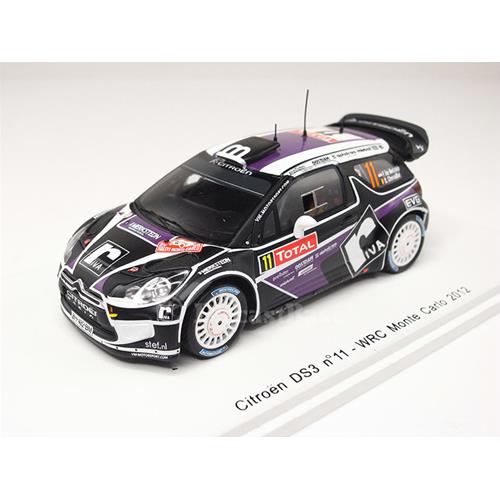 Citroen Ds3 Wrc #11 Rally Montecarlo 2012 P.Van Merksteijn E.Chevaillier Black Violet White S3329