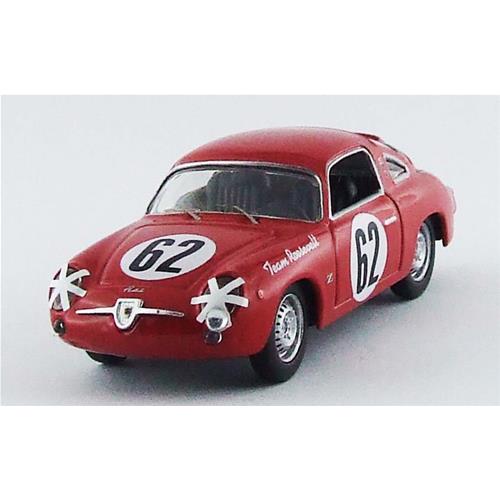 1:43 BEST Fiat 750 Abarth #62 12H Sebring 1959 Cussini Cattini Red BE9617