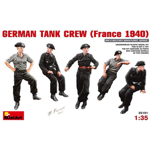 German Tank Crew (France 1940) - 100 % NUOVO STAMPO Kit MIN35191