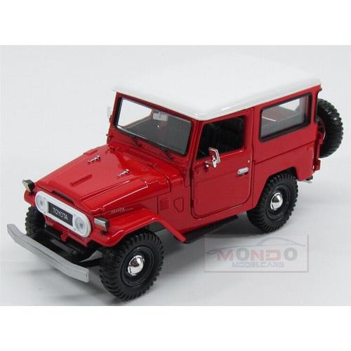 1:24 MOTORMAX Toyota Fj40 Land Cruiser Hard-Top Closed 1980 Red White MTM79323R