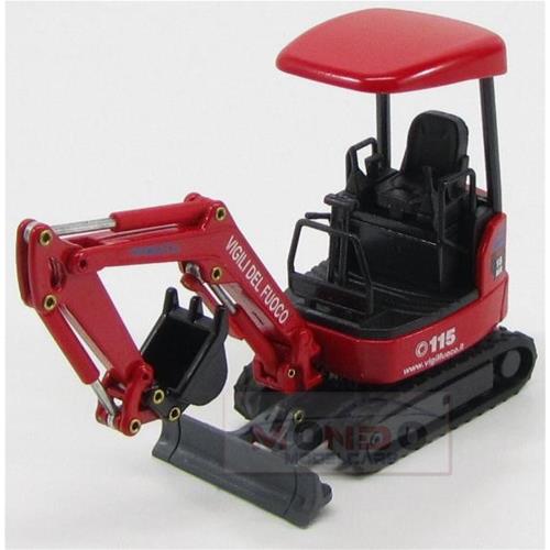 Komatsu Pc18 Ruspa Cingolata Vigili Del Fuoco Crane Fire Engine Red Black OLDCARS OLD63003