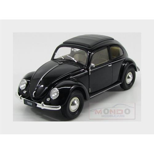 1:18 WELLY Volkswagen Beetle Classic Closed Roof 1950 Black WE18040BK