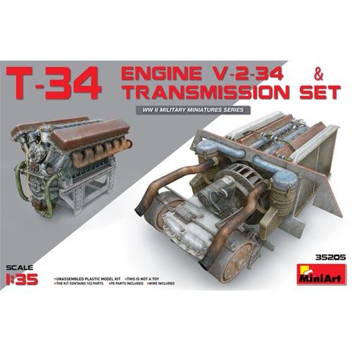 T-34 Engine V-2-34 & Transmission Set Kit MIN35205