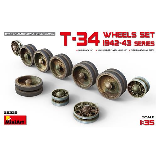 T-34 WHEELS SET. 1942-43 SERIES Kit MIN35239