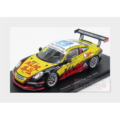 PORSCHE 911 991 Carrera Team PORSCHE Kamlun G Racing #68 Carrera Cup Asia 2015 C.Van Der Drift Yellow Black SA081
