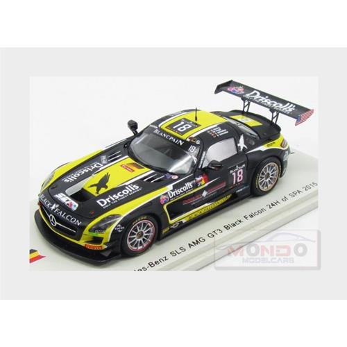 MERCEDES Benz Sls Amg Gt3 Team Black Falcon #18 24H Spa 2015 O.Morley S.Johnston M.Engel B.Schneider Black Yellow SB115