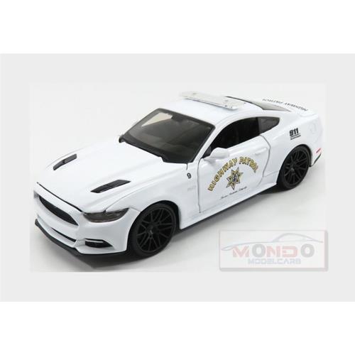 1:24 MAISTO Ford Usa Mustang Coupe 5.0 Gt Highway Patrol Police 2015 Black White MI32514POL