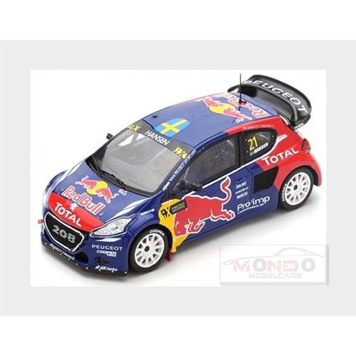 Peugeot 208 Wrx Team Peugeot Hansen Red Bull #21 Winner World Rx Of France 2016 Timmy Hansen Blue Red S5198