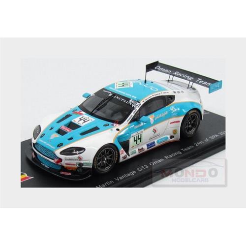 Aston Martin Vantage Gt3 Team Oman Racing #44 24H Spa 2014 A.Al Harthy M.Caine S.Jelley White Light Blue SB094