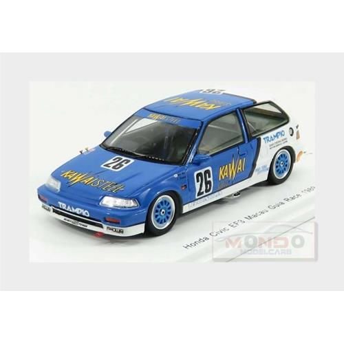 Honda Civic Ef3 #26 Gr.C Macau Guia Race 1989 Kazuo Shimizu Blue White SA130