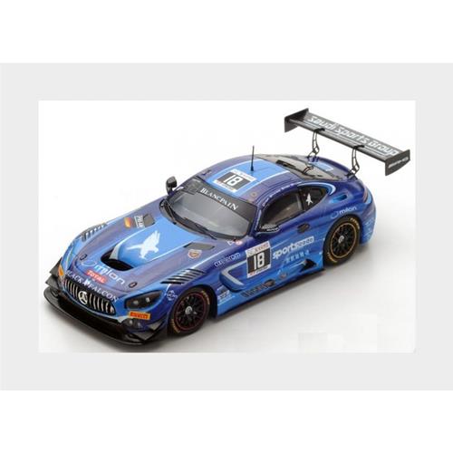 Mercedes Benz Amg Gt3 Team Black Falcon #18 24H Spa 2017 A.Al Faisal H.Haupt G.Piana R.Van Der Zande Blue Black SB159
