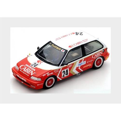 Honda Civic Ef3 #24 3Rd Grp3 Macau Guia Race 1989 Masami Miyoshi Red White SA126