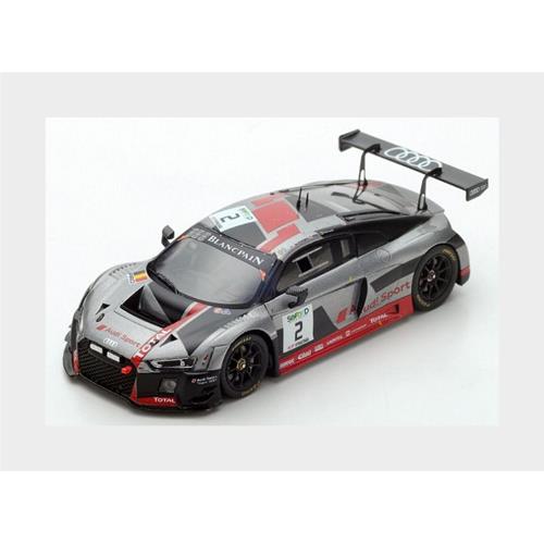 Audi R8 Lms Team Audi Sport Team Wrt #2 5Th 24H Spa 2017 C.De Philippi C.Miles F.Vervish Silver Black SB142