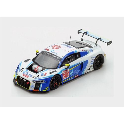 Audi R8 Lms Team Sainteloc Racing #26 27Th 24H Spa 2017 C.Kelders M.Rostan F.Bouvy White Blue SB151