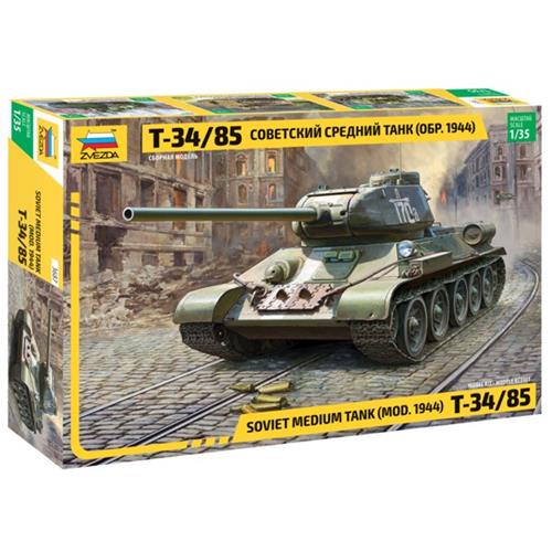 1:35 ZVEZDA Tank T34/85 Soviet Medium Military Kit ZS3687