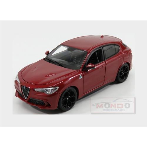 1:24 BURAGO Alfa Romeo Stelvio Q4 Quadrifoglio V6 Biturbo 510Hp 2017 Rosso Alfa Red BU21086R