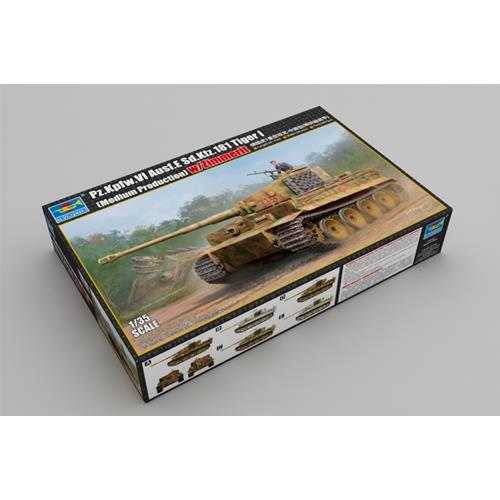 1:35 TRUMPETER KIT Pz.Kpfw.Vi Ausf.E Sd.Kfz.181 Tiger I Medium Production With Zimmerit TR09539