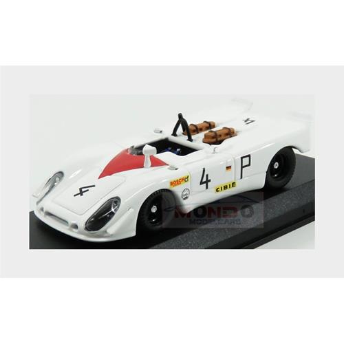 1:43 BEST Porsche 908/02 Flunder #4 2Nd 1000Km Nurburgring 1969 Stommelen Herrmann White BE9754