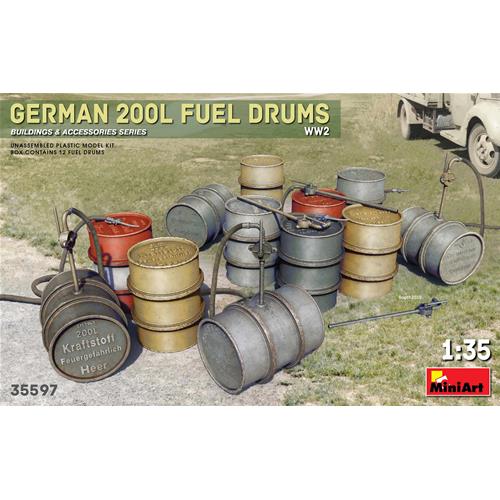 German 200L Fuel Drum Set Ww2 Kit MA35597