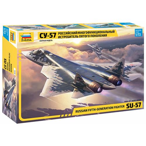 1:72 ZVEZDA Sukhoi Su-57 Russian Fifth Generation Fighter Military Airplane Kit ZS7319
