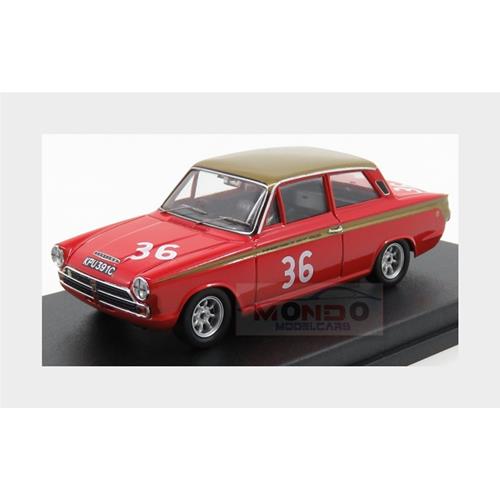 1:43 TROFEU Ford England Lotus Cortina #36 Snetterton 1966 J.Stewart Red Gold TRRUK22