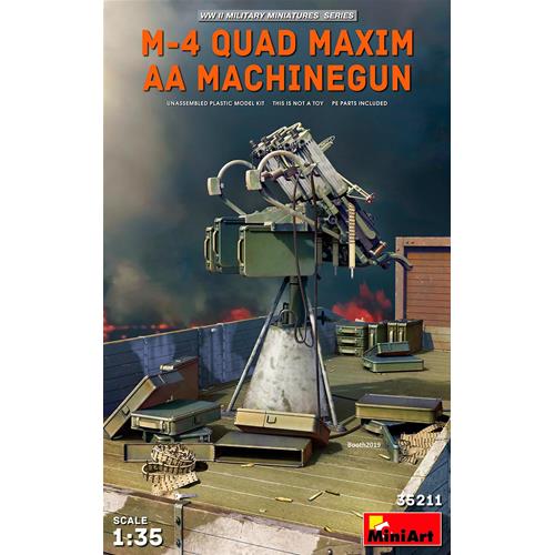 1:35 MINIART Accessories M-4 Quad Maxim Aa Machinegun Military Kit MA35211