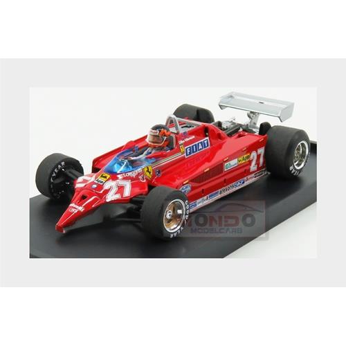 Ferrari F1 126Ck Turbo #27 Istrana Airport Duel With F104 1981 With Gilles Villeneuve Figure Red R646-CH