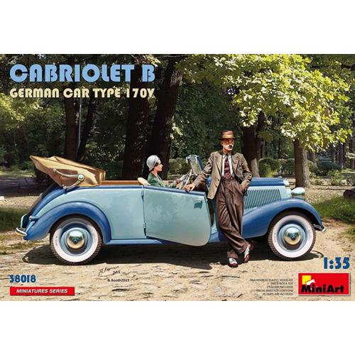1:35 MINIART Mercedes Benz 170V Cabriolet Open 1936 Kit MA38018