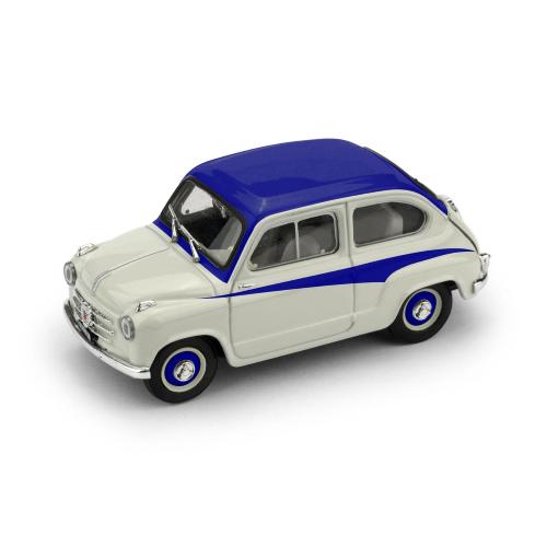 Fiat 600 750 Derivazione Abarth 1956 Grey Red R645-01