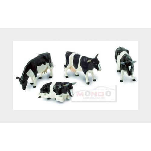 1:32 BRITAINS Accessories Cows Mucche Frisone White Black LC40961