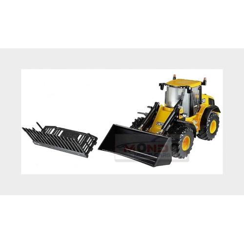 1:32 BRITAINS Jcb 4195 Ruspa Gommata Tractor Scraper Yellow Black LC43223