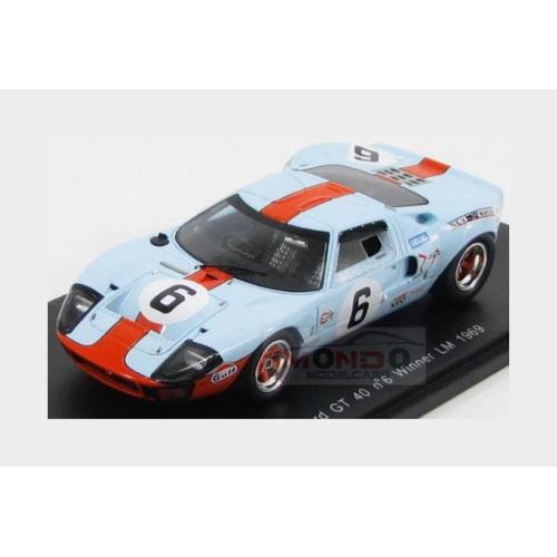 1:43 SPARK Ford Usa Gt40 4.9L V8 Team Jw Automotive Engineering #6 Winner 24H Le Mans 1969 J.Ickx J.Oliver 43LM69