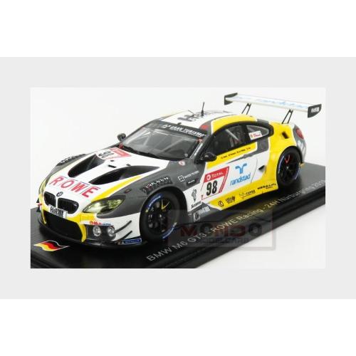Bmw 6-Series M6 Gt3 Team Rowe Racing #98 24H Nurburgring 2019 P.Eng C.De Philippi T.Blomqvist M.Jensen Yellow White Black SG562
