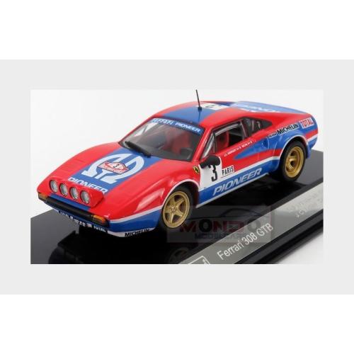 Ferrari 308 Gtb Pioneer (Night Version) #3 Rally Montecarlo 1982 J.C.Andruet Biche Red Blue BU36304