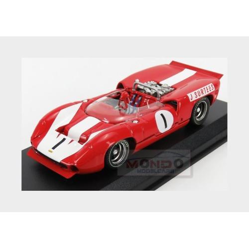 Lola T70 Mkii Spider #1 Winner Brands Hatch Guard Trophy 1966 J.Surtees Red White BE9787