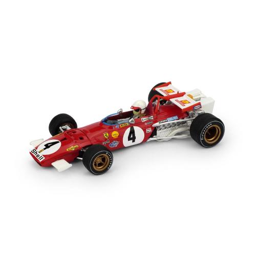 1:43 BRUMM Ferrari F1 312B #4 Winner Italy Gp 1970 Clay Regazzoni With Driver Figure Red White R313-CH