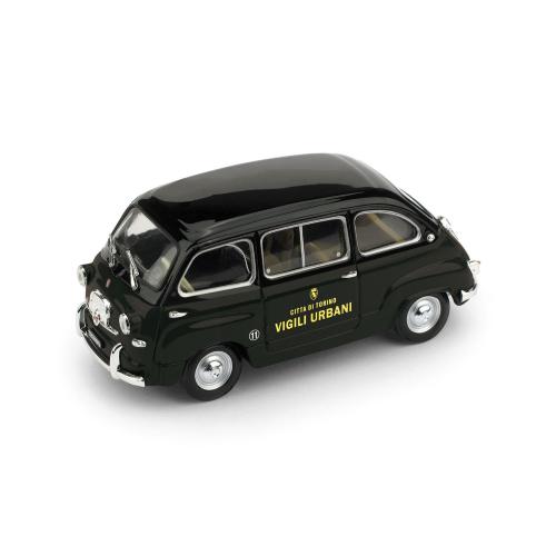 Fiat 600D Multipla Vigili Urbani Torino 1960 Blue R649