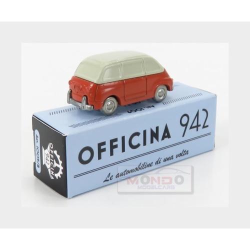 Fiat 600 Multipla 1956 Red Cream ART1009B